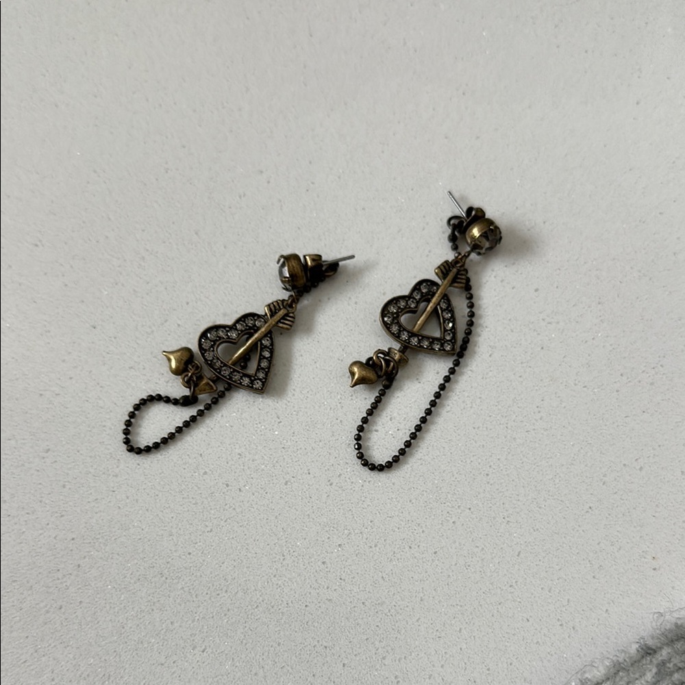 Juicy Couture Gold Filigree Drop Earrings